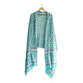 Bagru Hand Block Floral Printed Cotton Mulmul Dupatta