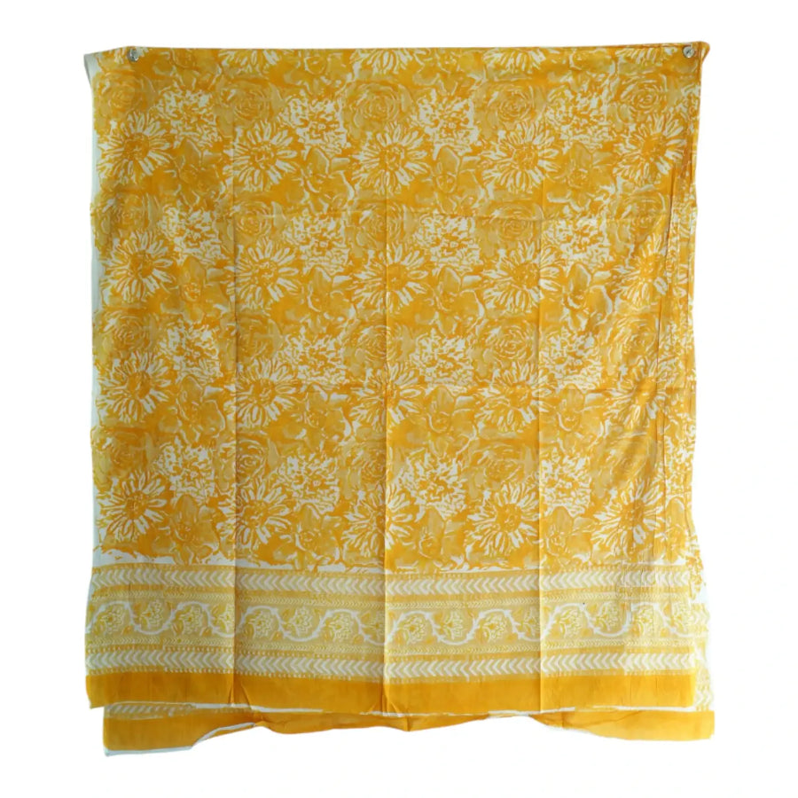 Bagru Hand Block Floral Printed Cotton Mulmul Dupatta