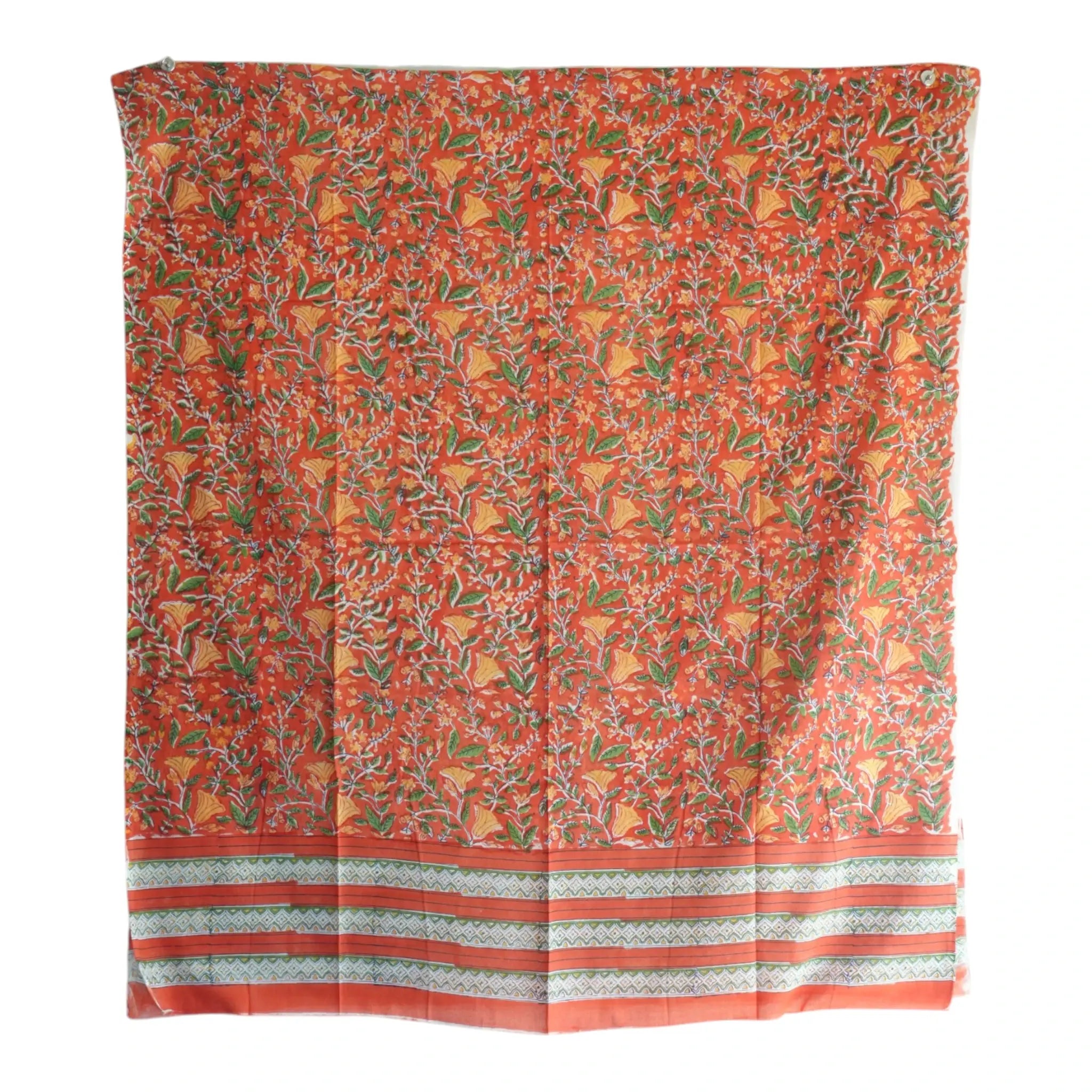 Bagru Hand Block Floral Printed Cotton Mulmul Dupatta