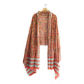 Bagru Hand Block Floral Printed Cotton Mulmul Dupatta