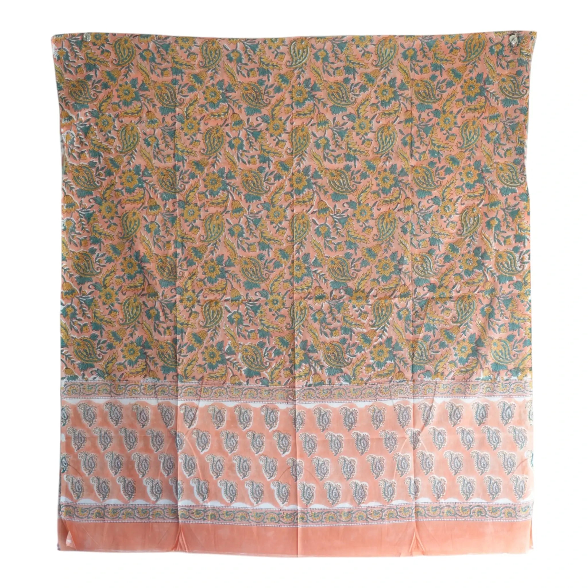 Bagru Hand Block Floral Printed Cotton Mulmul Dupatta