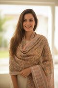 Bagru Hand Block Floral Printed Cotton Mulmul Dupatta