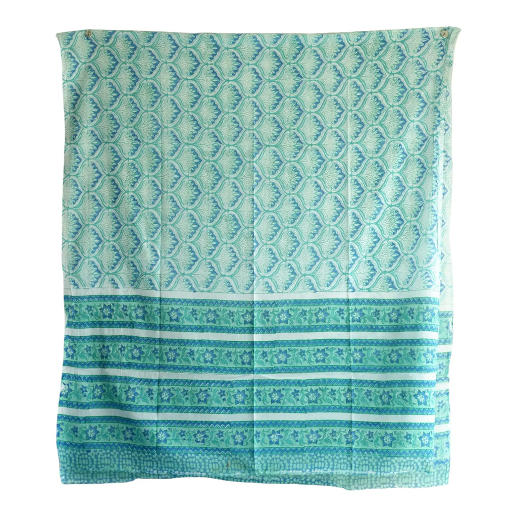 Bagru Hand Block Floral Printed Cotton Mulmul Dupatta