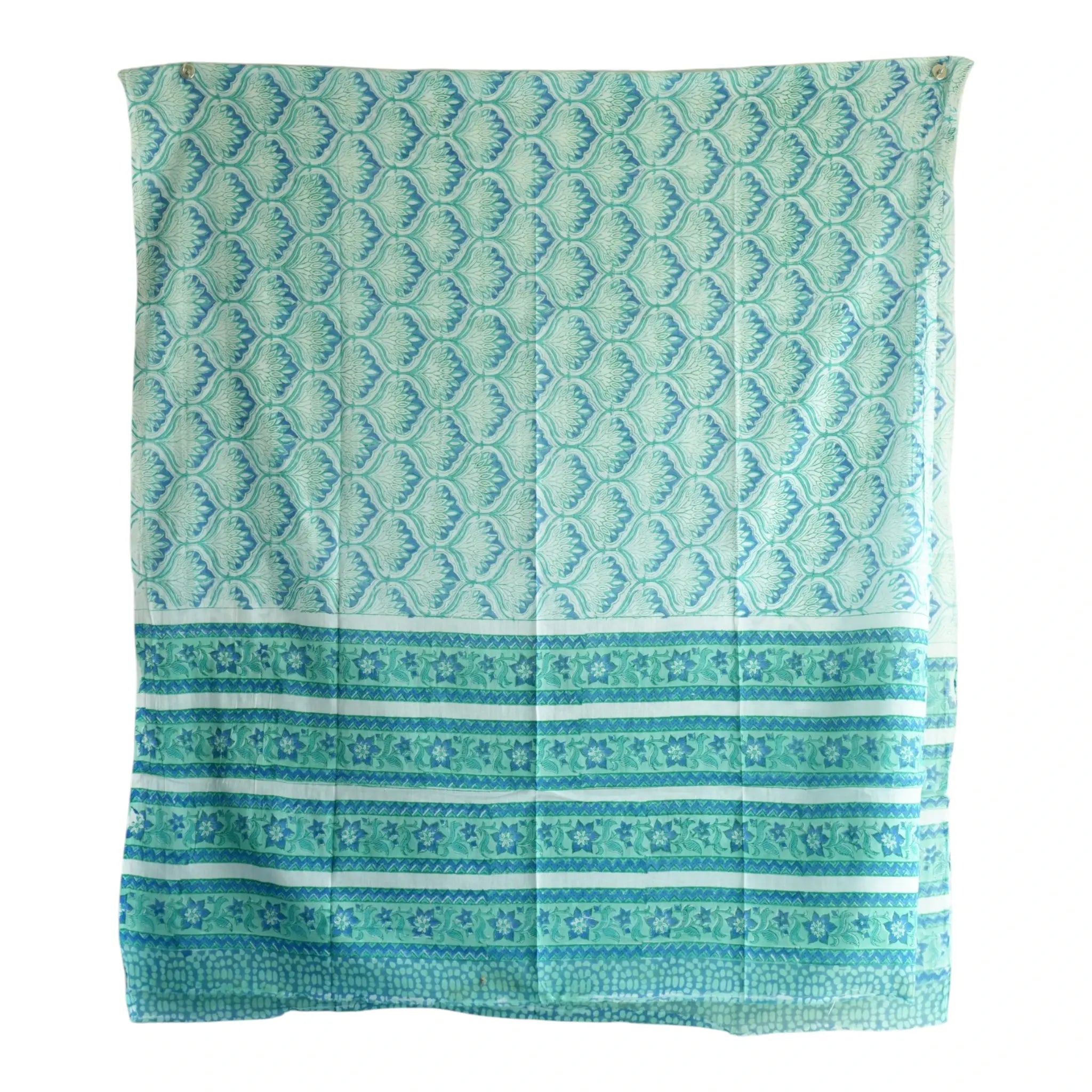 Bagru Hand Block Floral Printed Cotton Mulmul Dupatta