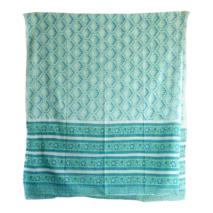 Bagru Hand Block Floral Printed Cotton Mulmul Dupatta