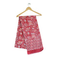 Bagru Hand Block Floral Printed Cotton Mulmul Dupatta