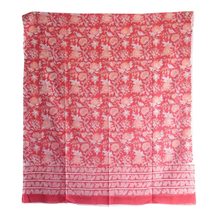 Bagru Hand Block Floral Printed Cotton Mulmul Dupatta