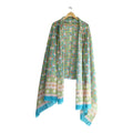 Bagru Hand Block Floral Printed Cotton Mulmul Dupatta