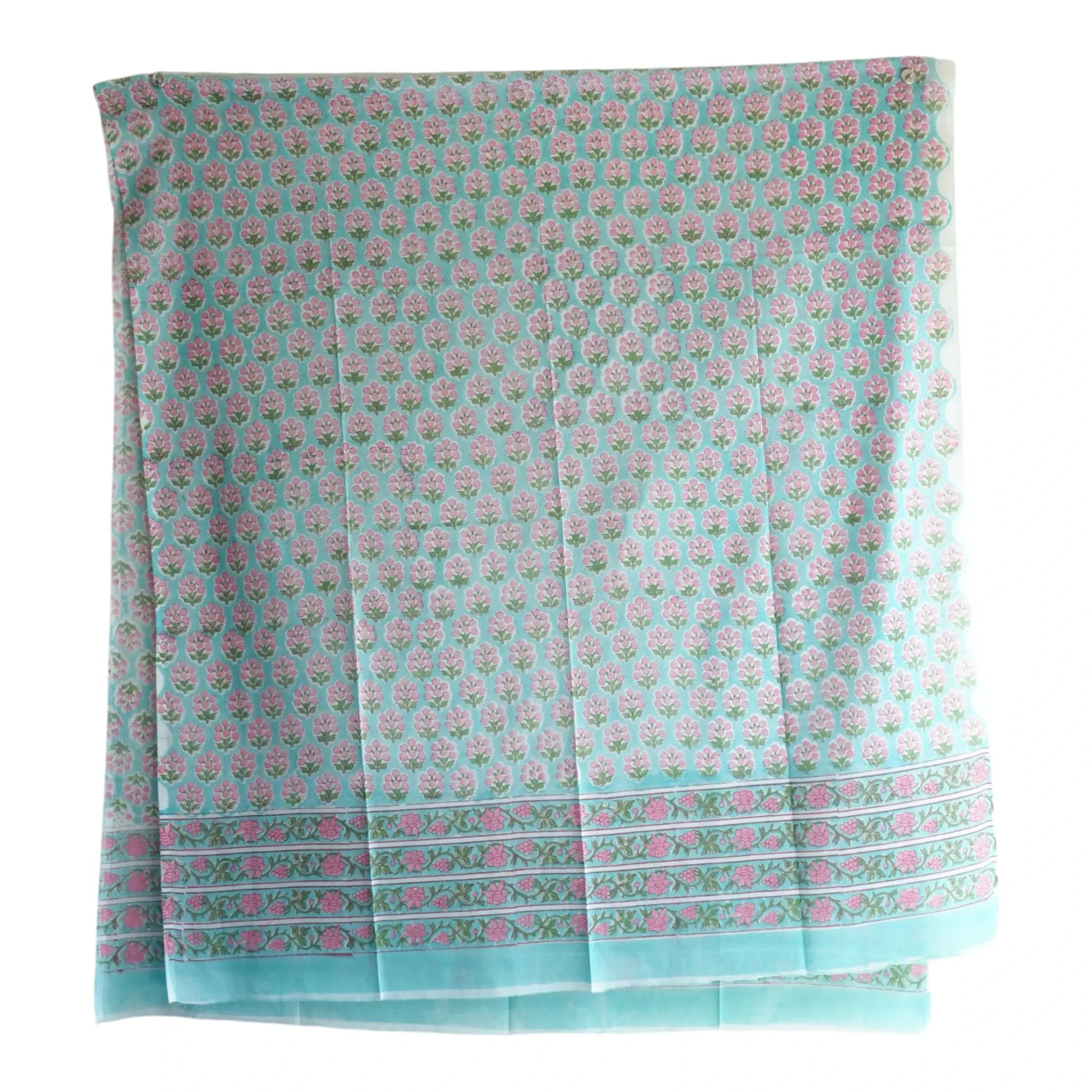 Bagru Hand Block Floral Printed Cotton Mulmul Dupatta