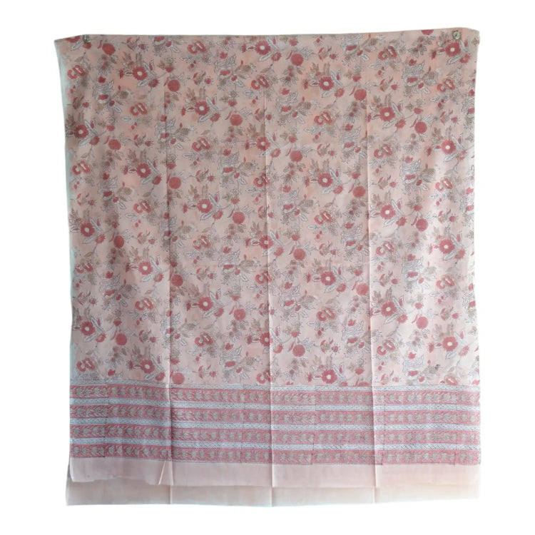 Bagru Hand Block Floral Printed Cotton Mulmul Dupatta