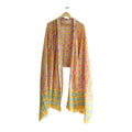 Bagru Hand Block Floral Printed Cotton Mulmul Dupatta