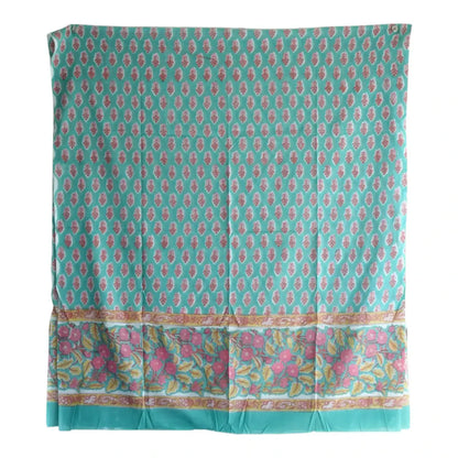 Bagru Hand Block Floral Printed Cotton Mulmul Dupatta