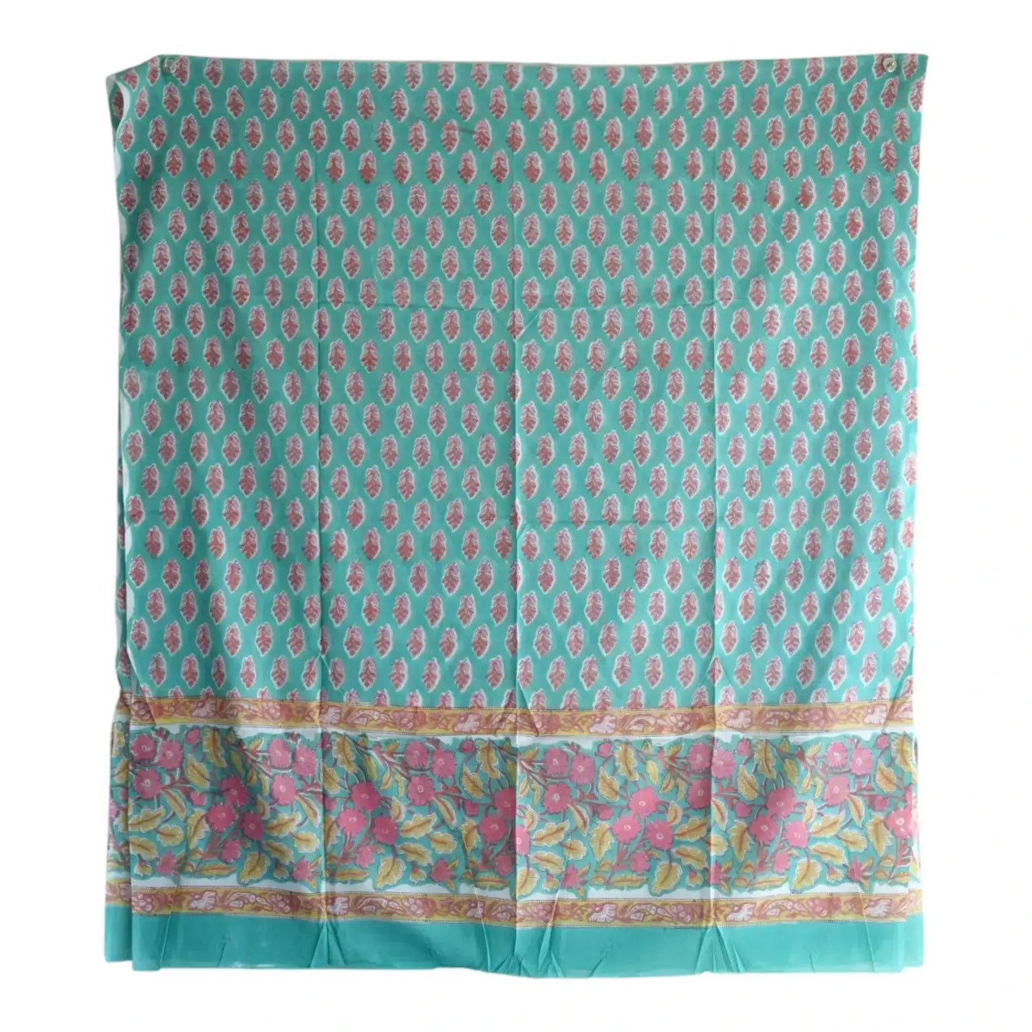 Bagru Hand Block Floral Printed Cotton Mulmul Dupatta
