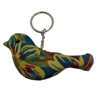 Handcrafted Block Print Fabric Keychain Charm – Handmade Bird  Bag Accessories