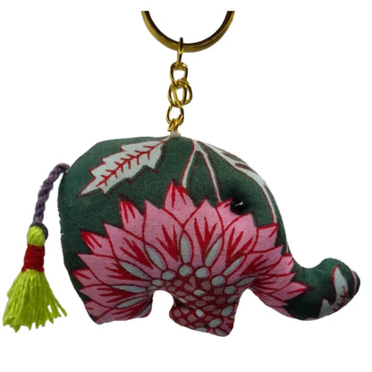 Handcrafted Block Print Fabric Keychain Charm – Handmade Bird  Bag Accessories