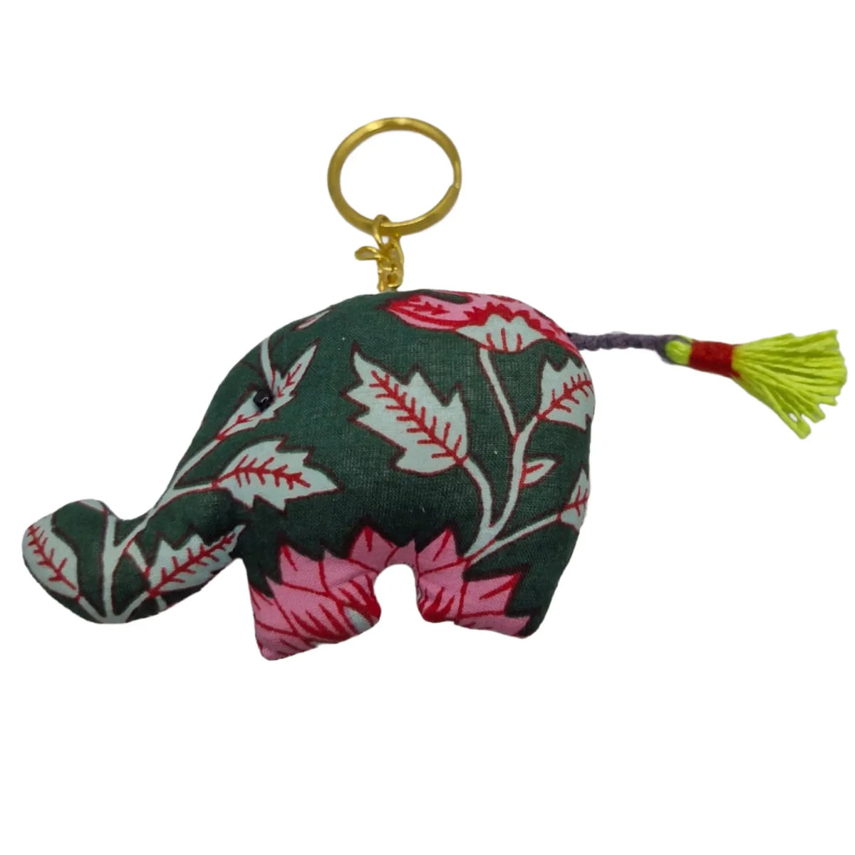 Handcrafted Block Print Fabric Keychain Charm – Handmade Bird  Bag Accessories