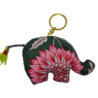 Handcrafted Block Print Fabric Keychain Charm – Handmade Bird  Bag Accessories