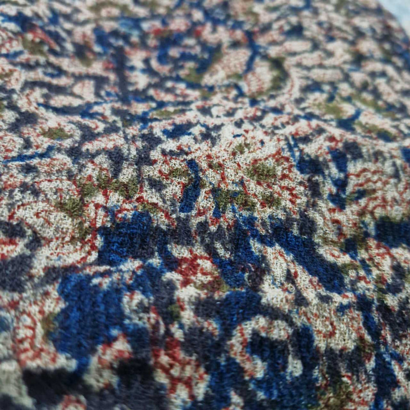 Natural stretchable Kalamkari crape  fabric