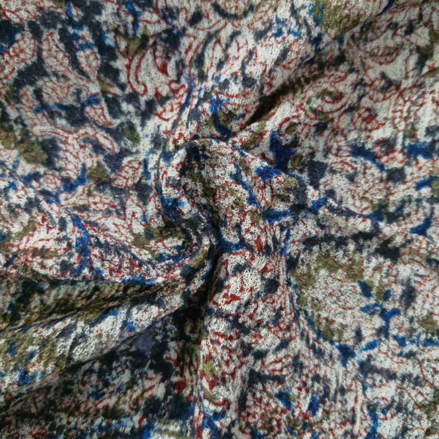 Natural stretchable Kalamkari crape  fabric
