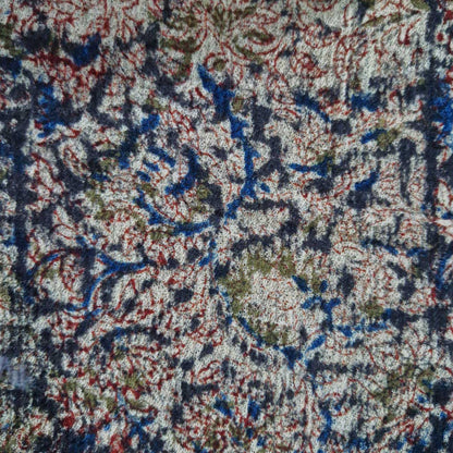 Natural stretchable Kalamkari crape  fabric