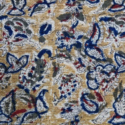 Natural stretchable Kalamkari crape  fabric