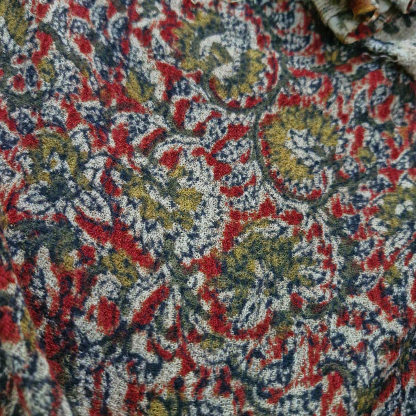 Natural stretchable Kalamkari crape  fabric