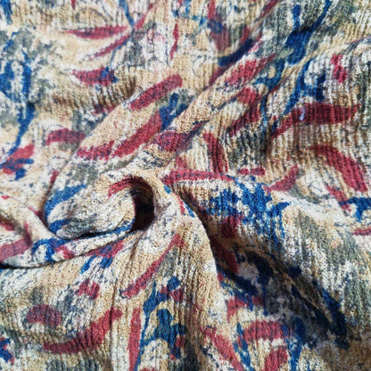 Natural stretchable Kalamkari crape  fabric