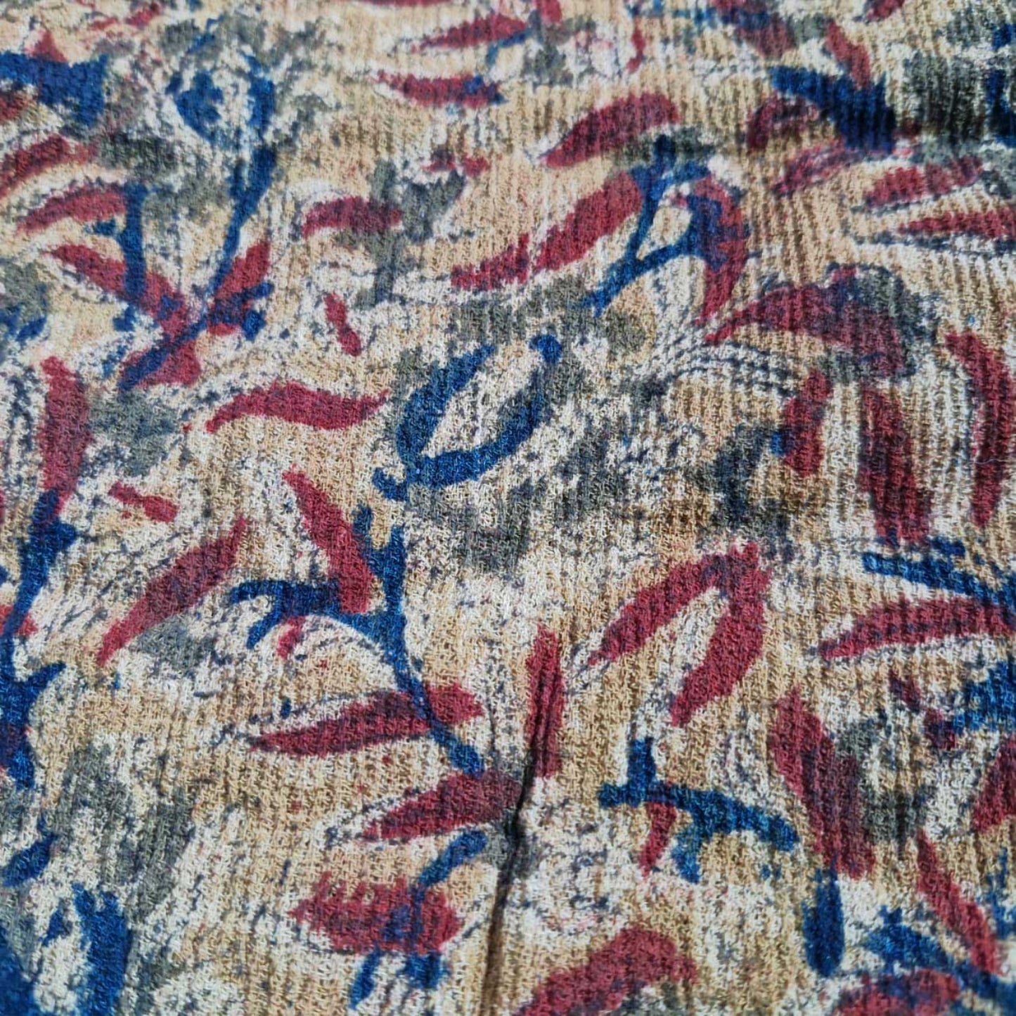 Natural stretchable Kalamkari crape  fabric