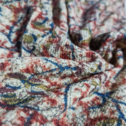 Natural stretchable Kalamkari crape  fabric