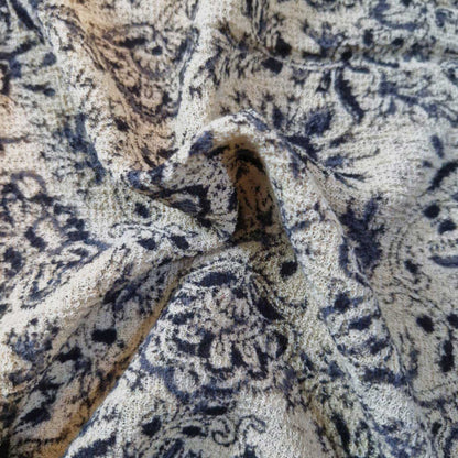 Natural stretchable Kalamkari crape  fabric