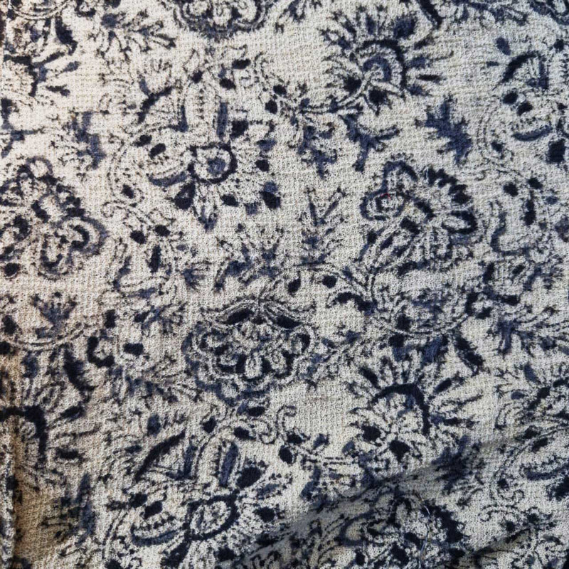 Natural stretchable Kalamkari crape  fabric