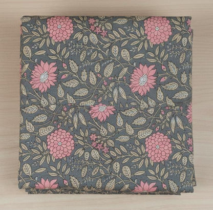 Natural Dye Indian Block Print Fabric by the Yard | Authentic Sanganeri Handloom Cotton Textile