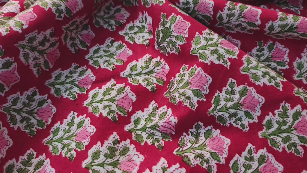 Bagru Block Print Pure Cotton Printed Fabric Material